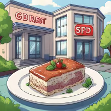 Gänsepastete für die Politiker der SPD im Wahlkampf 